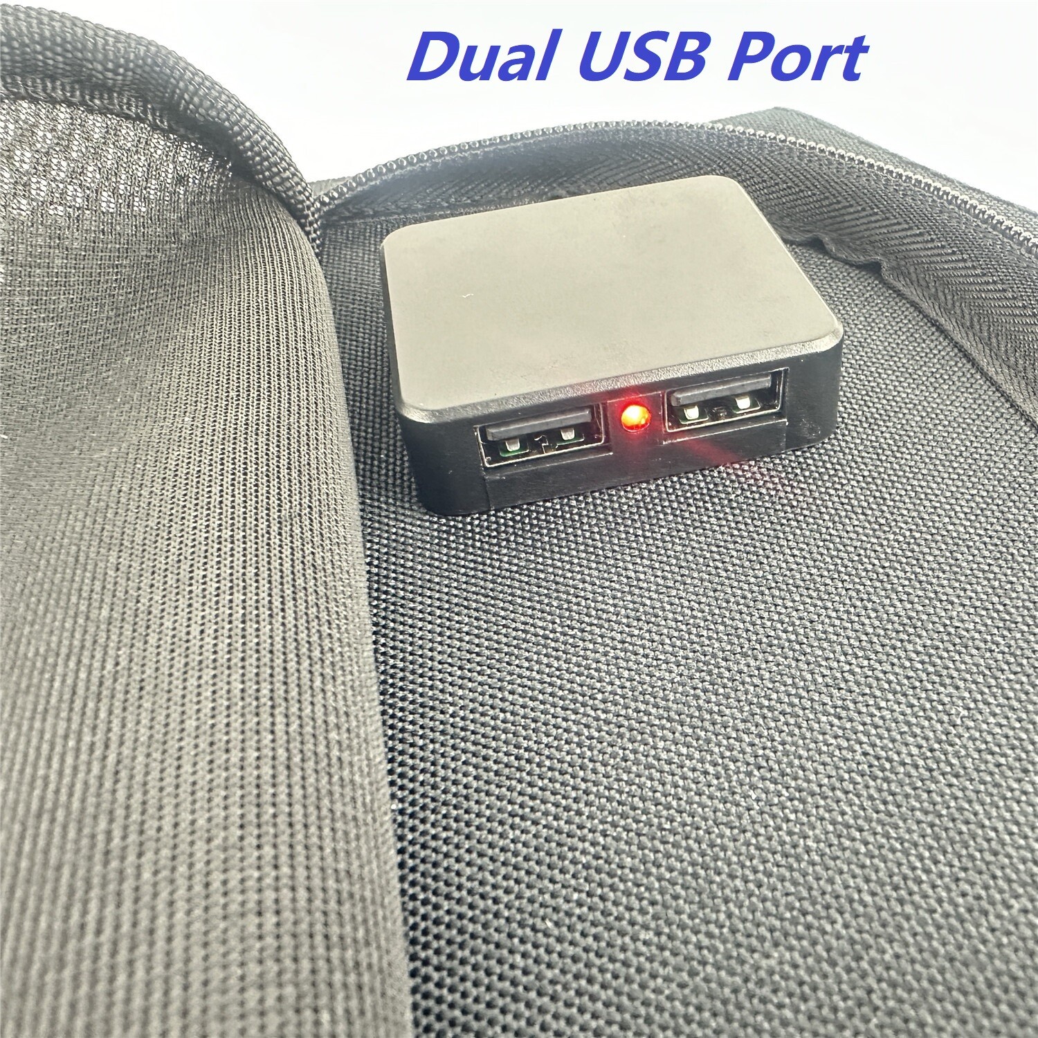 14W USB ETFE Solar Panel Folding Power Bank Outdoor Camping Hiking Phone Charger