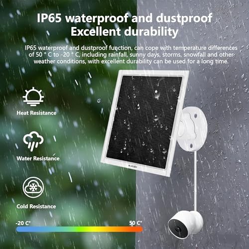 8W Solar Panel for Google Nest Camera Outdoor&Indoor Battery Version White