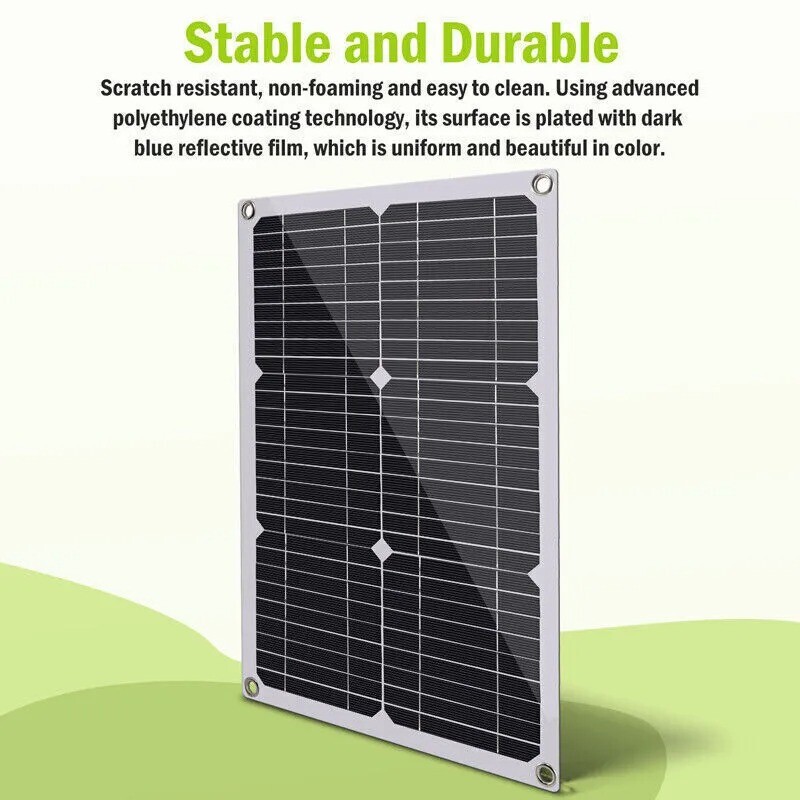 20 Watts Solar Panel Kit 100A 12V Battery Charger w/ Controller Caravan Boat RV