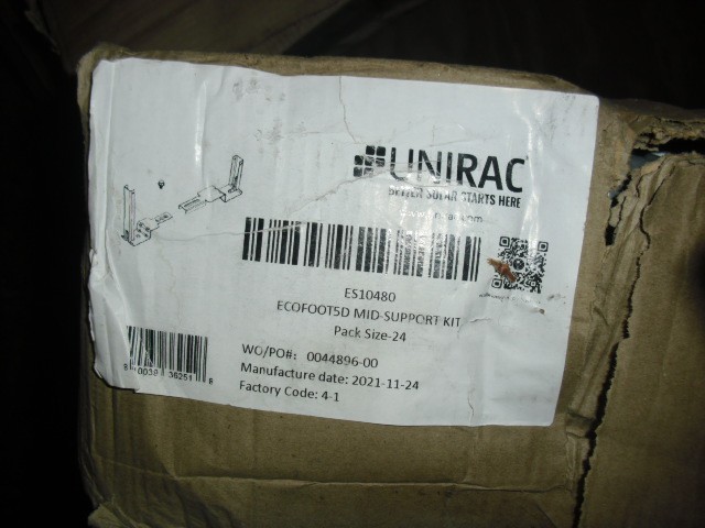 (24) ea. Unirac Ecolibrium EcoFoot5D ES10480 Mid-Support Kit —(No Bolts)—