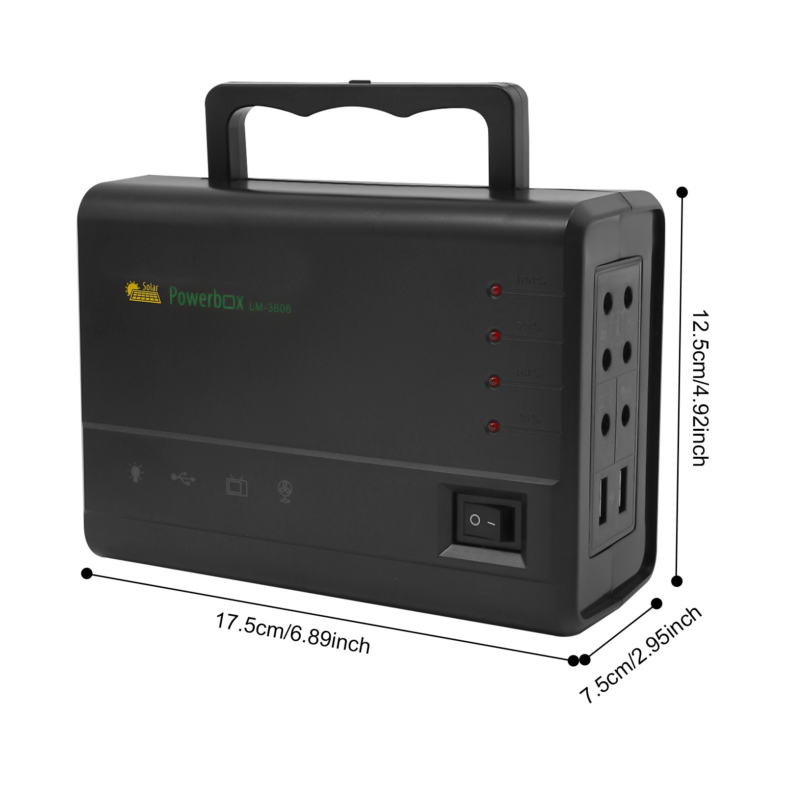 12W Power Station Solar Generator Lighting Kit Solar Light For Home Camping