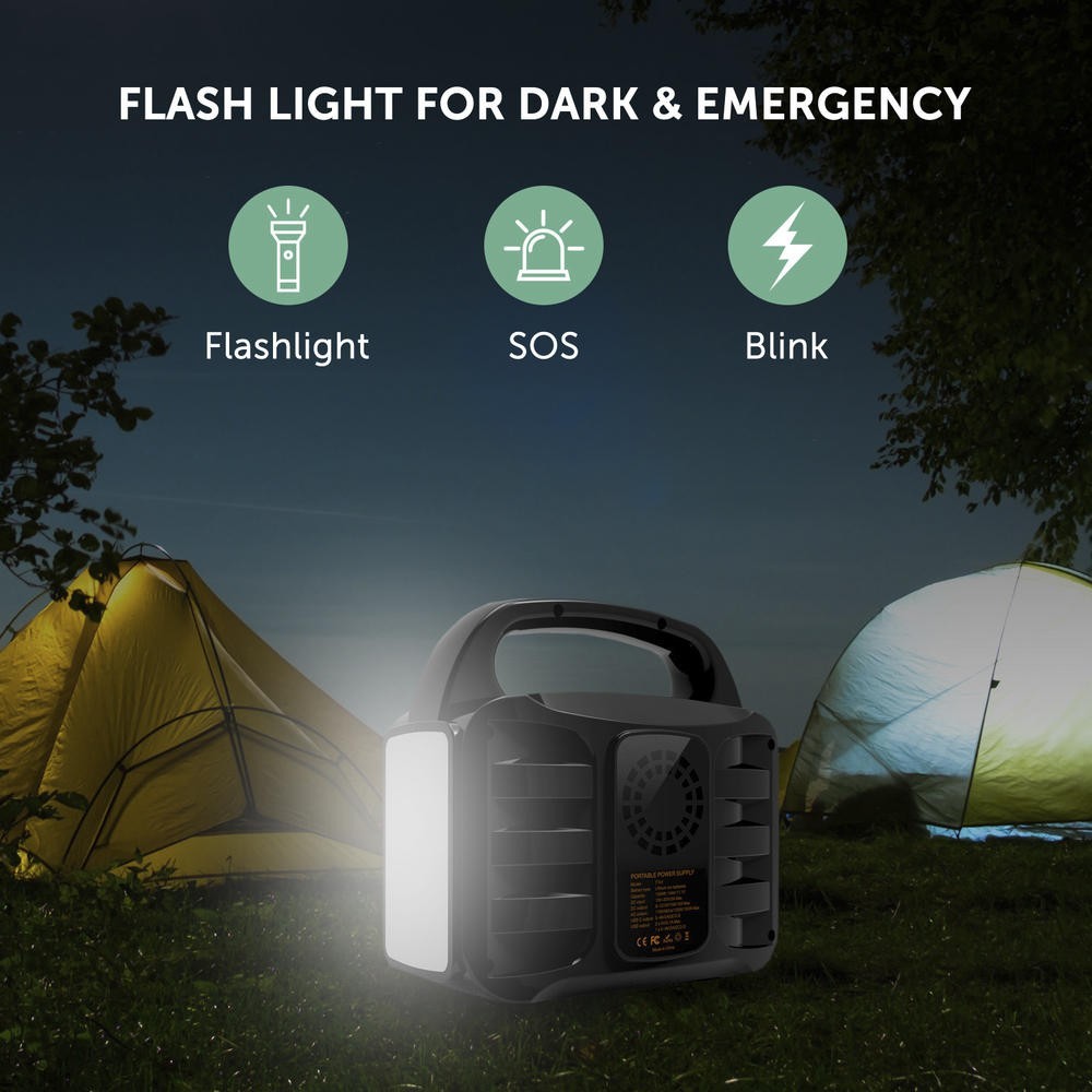 Portable 100W Lithium Ion Portable Power Station Solar AC 12V Outlet Recharge