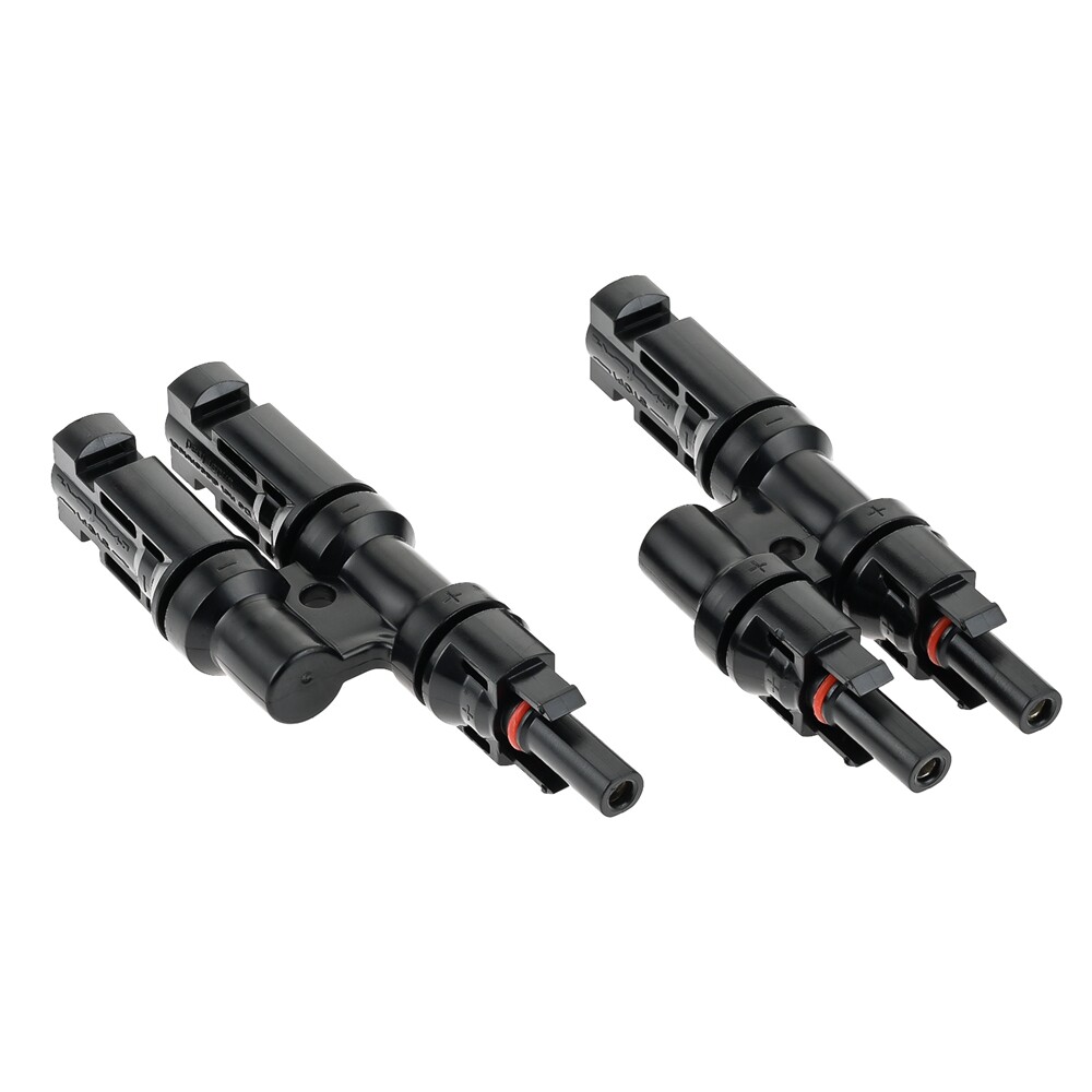 T Branch Solar Panel Connectors Solar Waterproof Adapter Cable 2 to 1 MMF+FFM