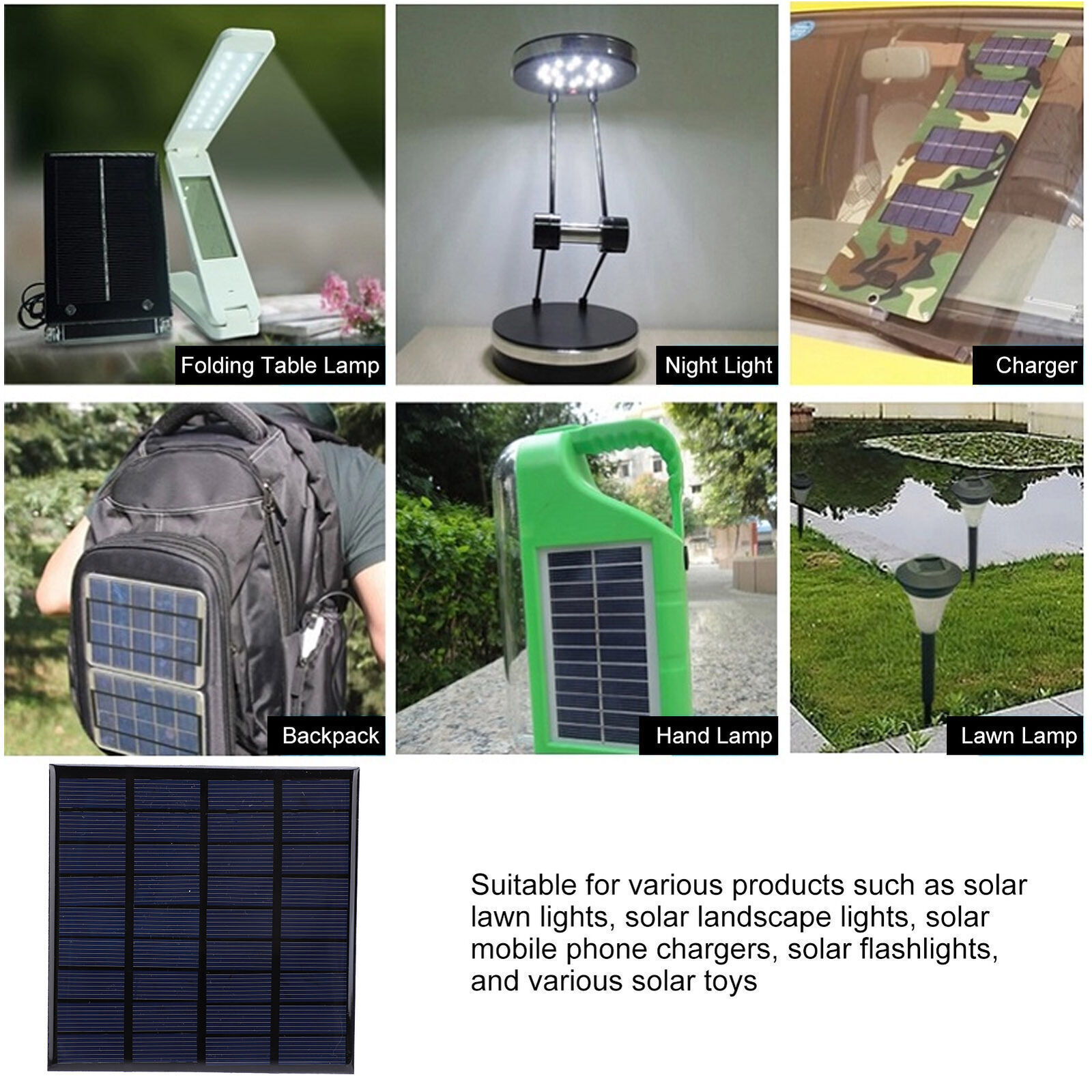 2pcs DC9V 2W Epoxy Solar Panels Polysilicon Battery Toys Charger Module