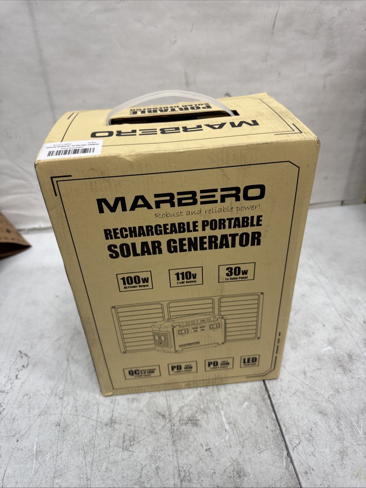 100W MARBERO Solar Generator Portable Power Station Brand New
