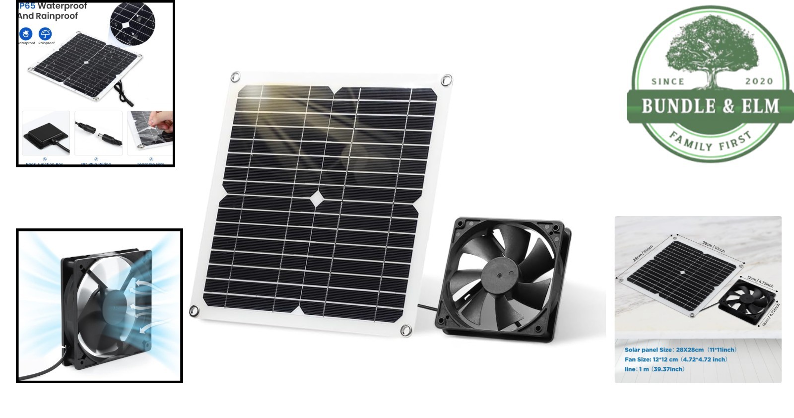 Weatherproof Solar Exhaust Fan with Monocrystalline Panel for Outdoor Use