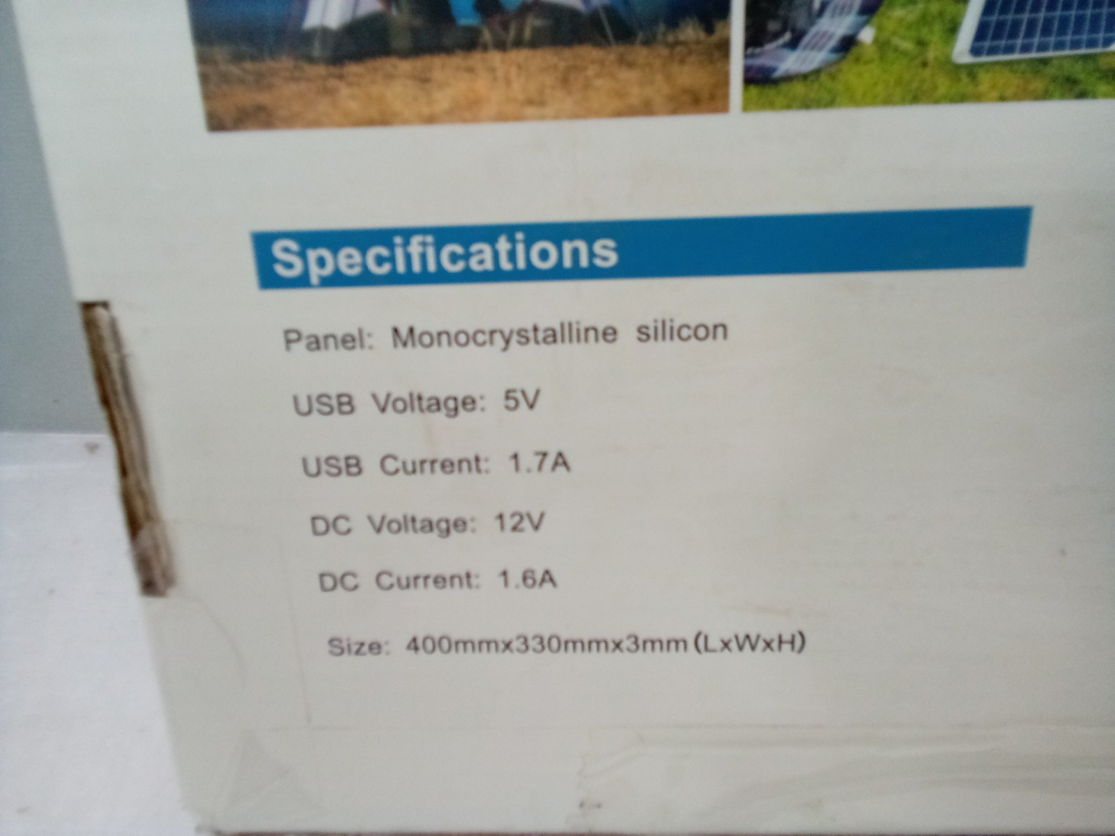 ECsee Solar Panel, Dual USB+DC Output 5V/12V