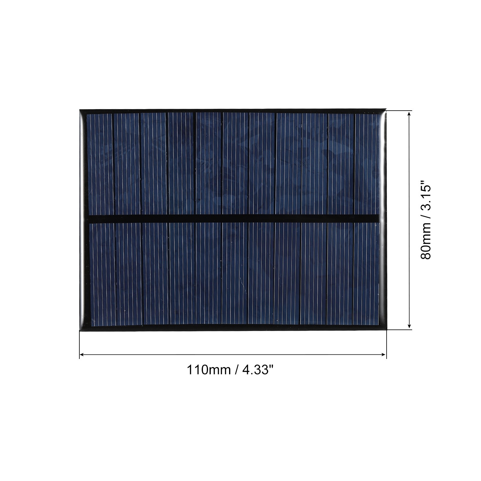 Mini Solar Panel Cell 5.5V 200mA 0.8W 110mm x 80mm for DIY Project Pack of 1