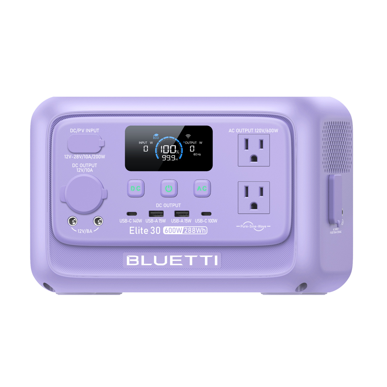 BLUETTI Elite 30 V2 288Wh Purple Portable Power Station Generator for Trip