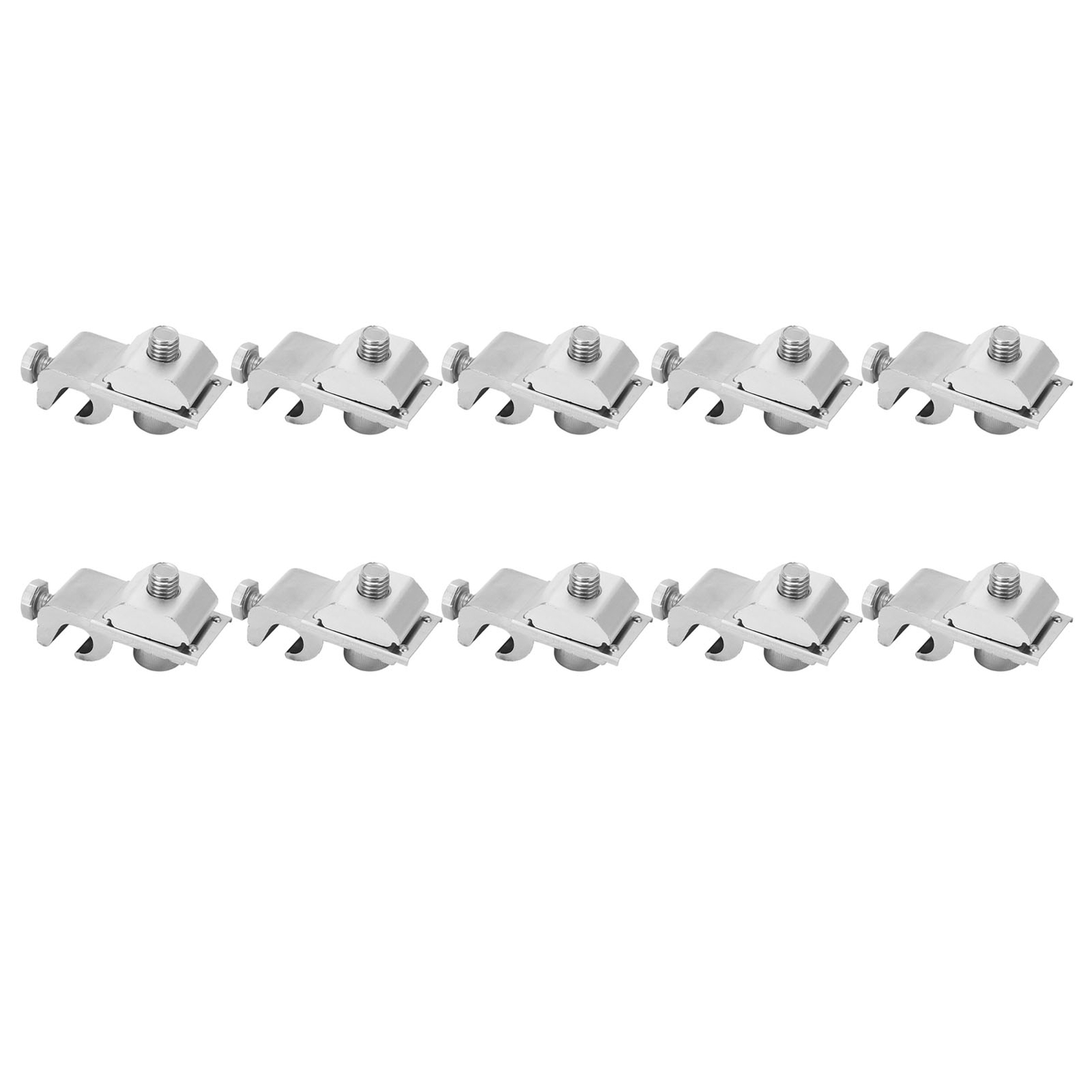 10Pcs Solar Panel Ground Clamp Aluminum Alloy M6 Lug PV Cable Coupling For Wire