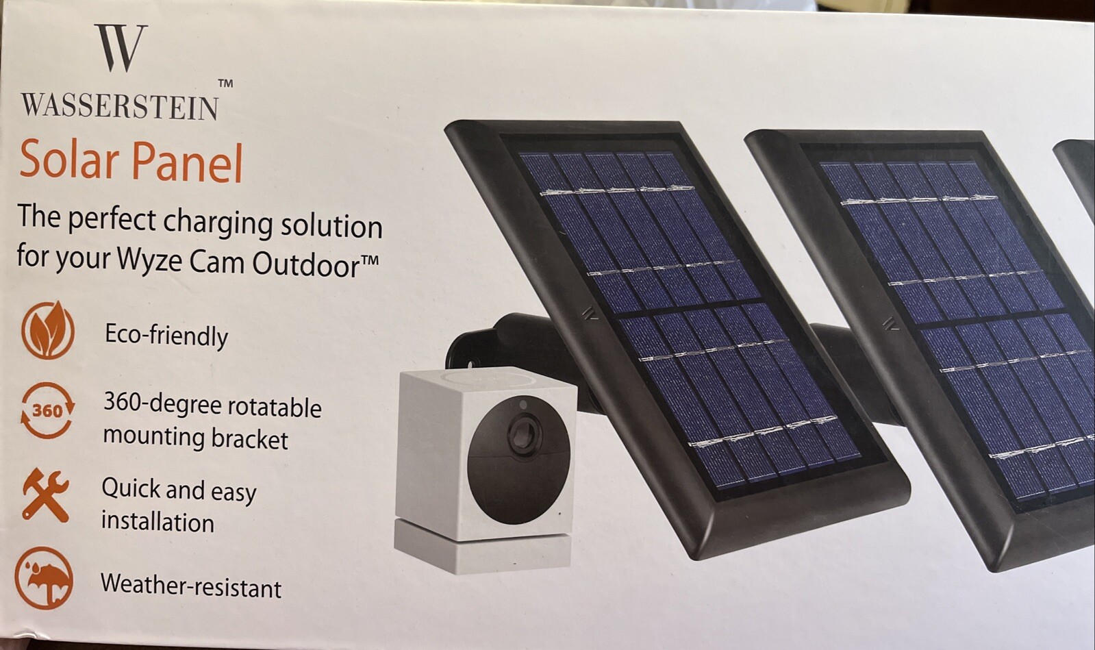 3 PACK Solar Power Panel Wyze Cam Outdoor Security Outdoor Camera.FREE SHIPPING