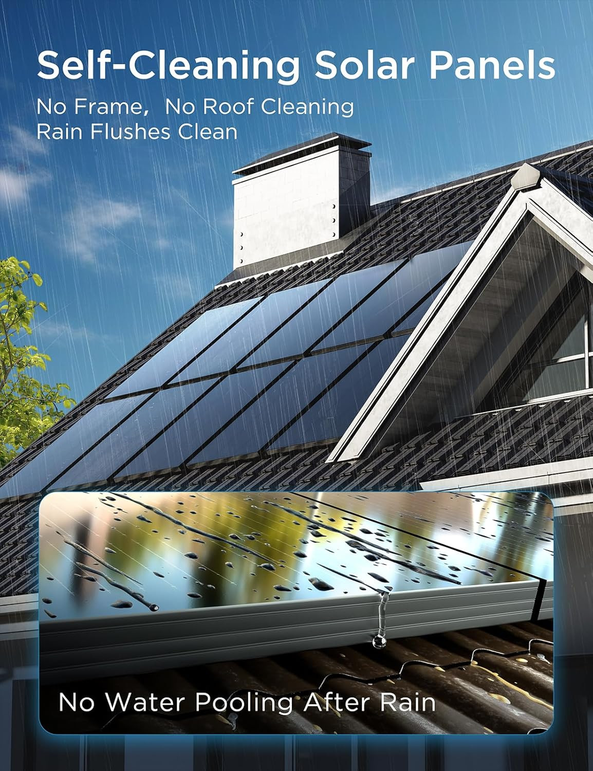 STAR 200 Watt Solar Panel, 2PCS 100W 12/24V Solar Panels with Full-Screen Design