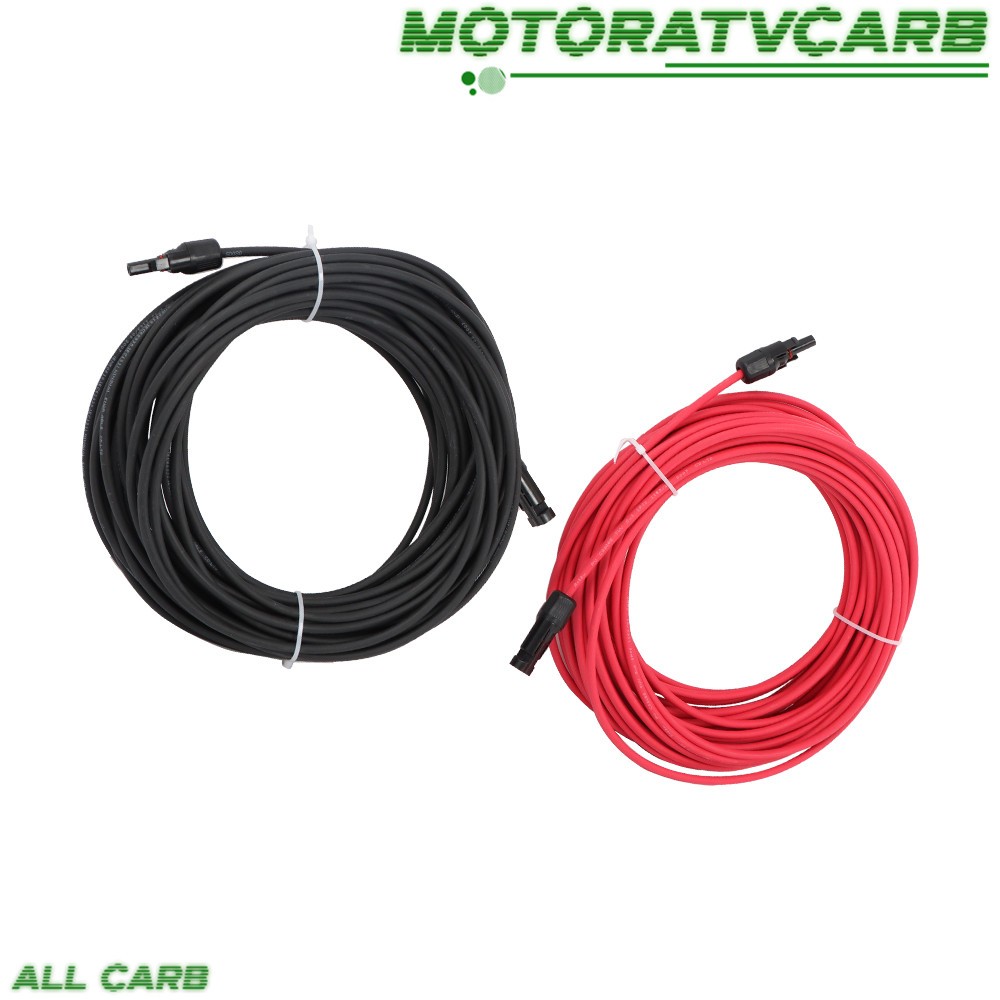 ALL-CARB 12AWG 20M Black+Red Solar Panel Extension Cable Wire+Connector