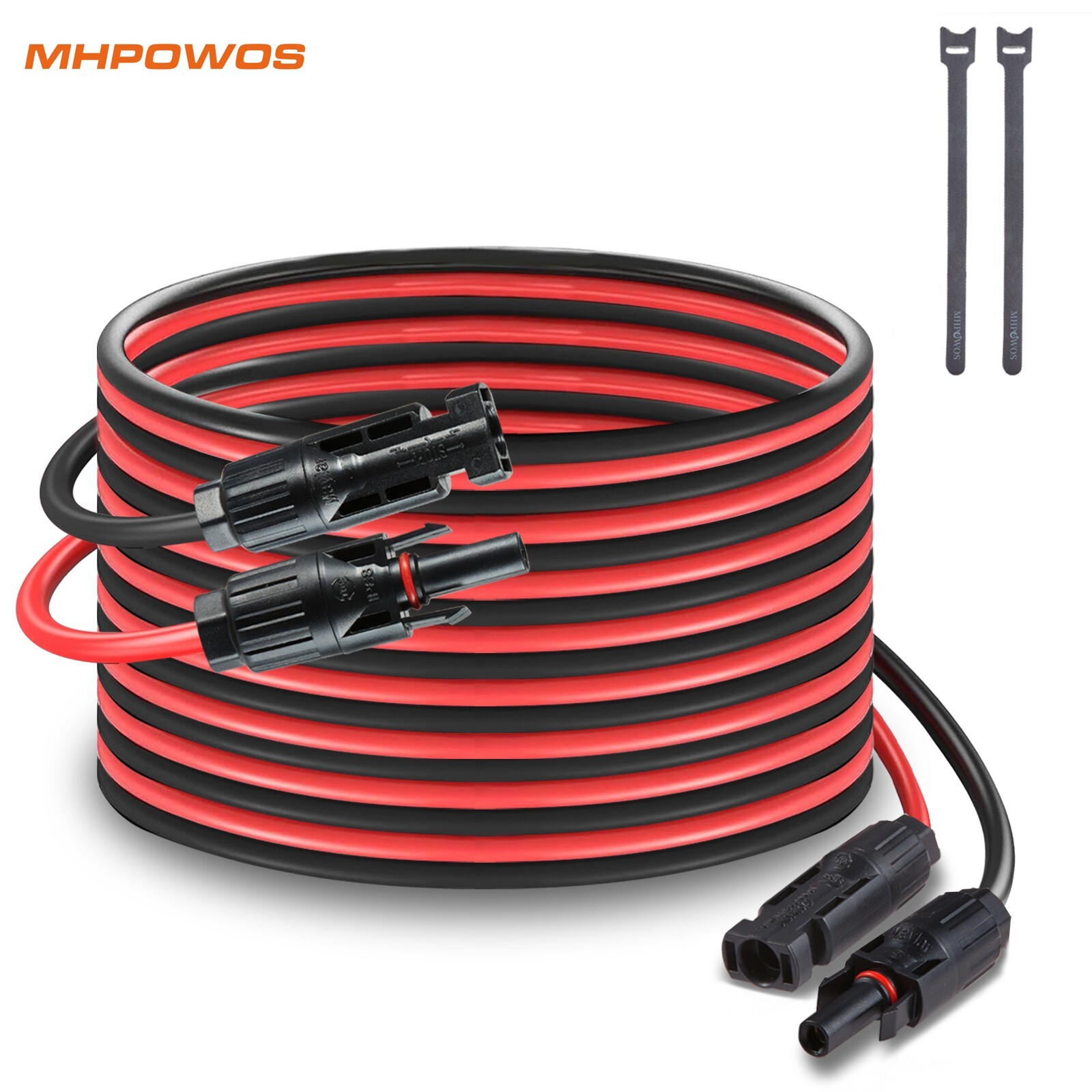 20FT 12 AWG Solar Panel Extension Cable PV Wire Solar Connector Flexible Wire