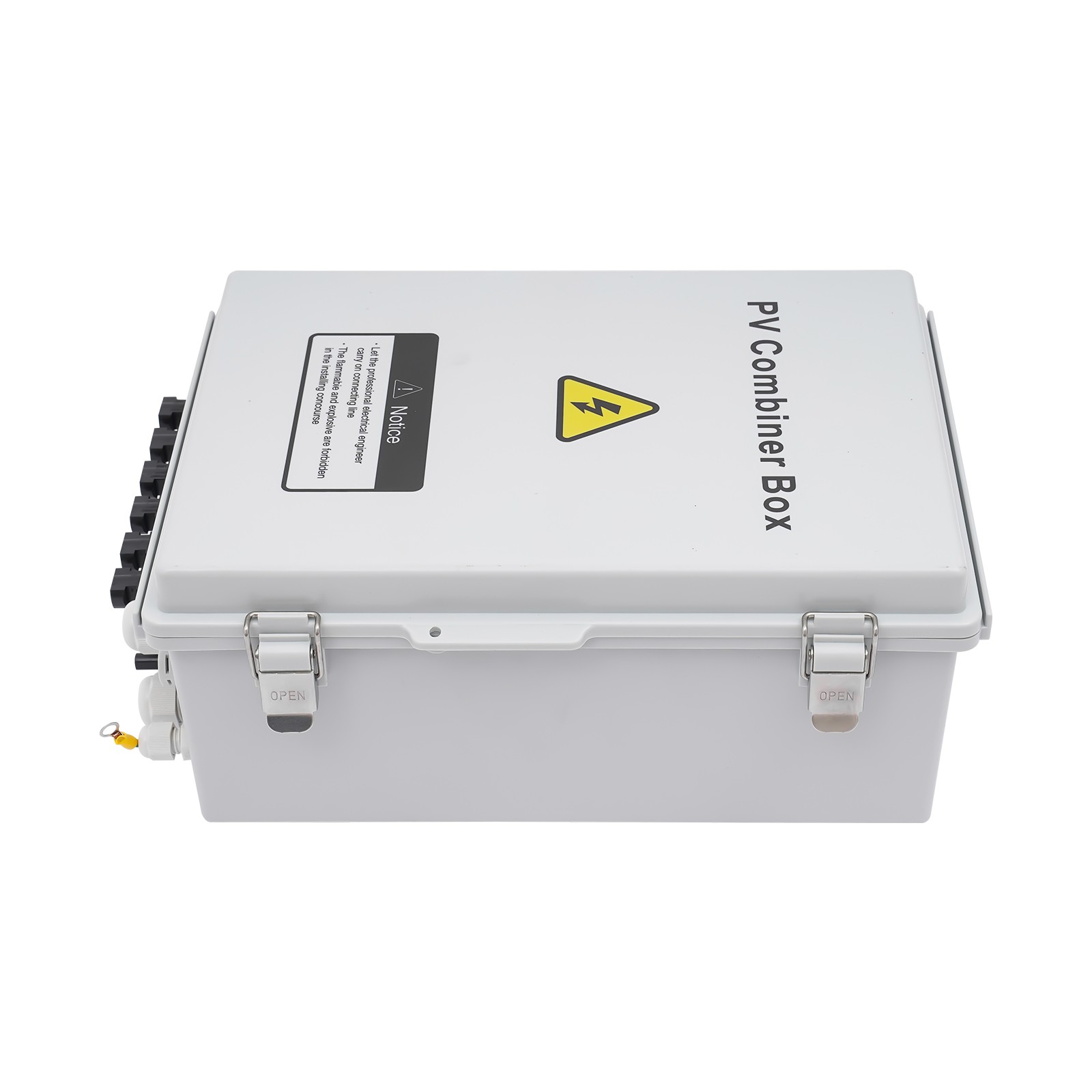 Solar PV Combiner Box With Lightning Protection 63A 6 strings For Solar Panel
