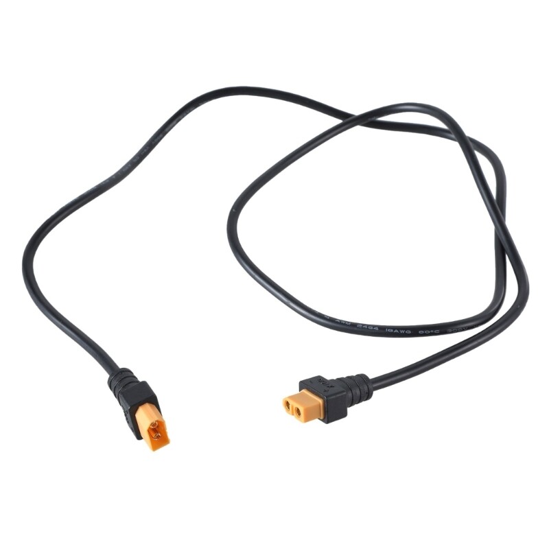 18AWG XT60 Extension Cord Male/Female for Remote Control Toy Solar Energy Black