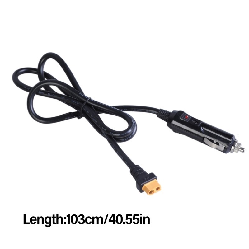 XT60 Female to Car Charging Male Plug Extension Cable 12V/24V Compatible