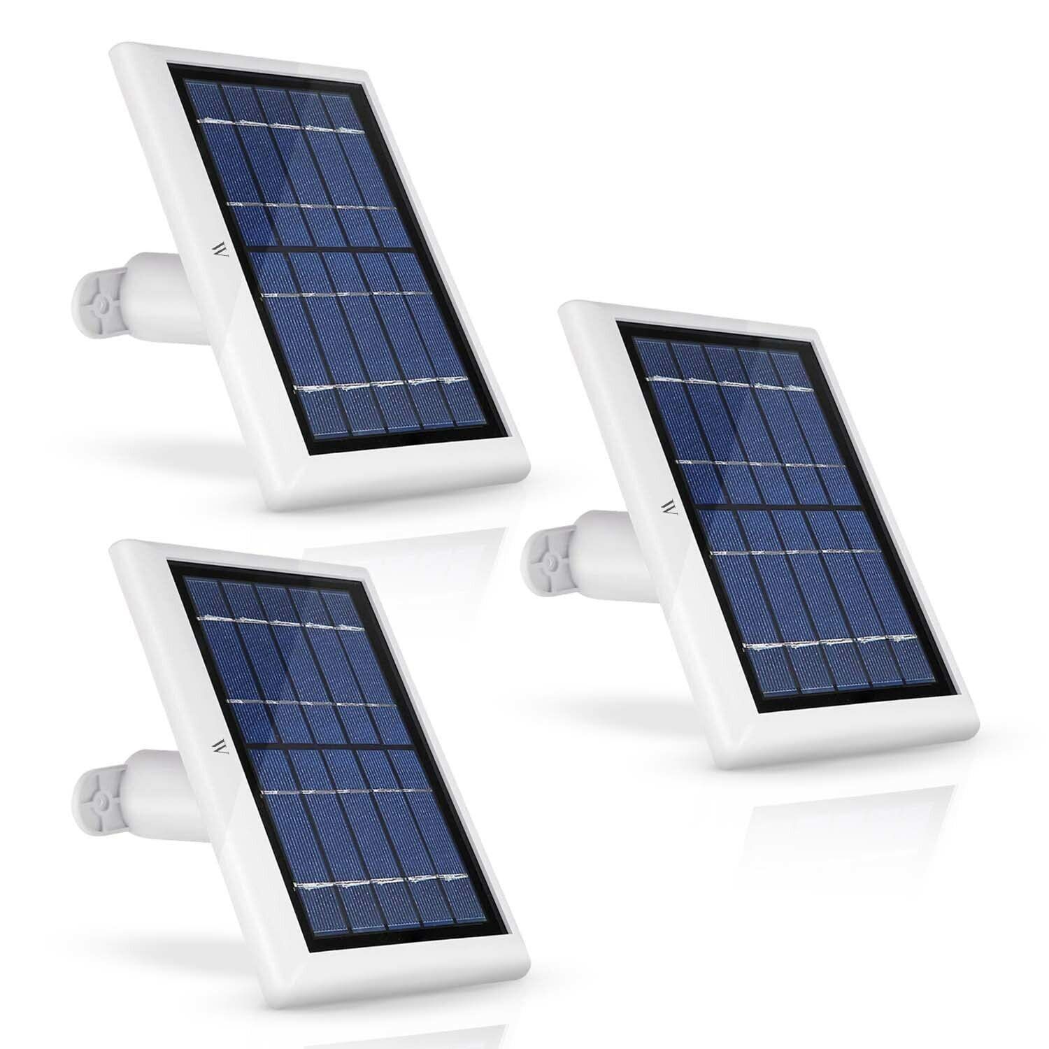 Solar Power Panel for Wyze Cam Outdoor Security Outdoor Camera- White – 3 Pack