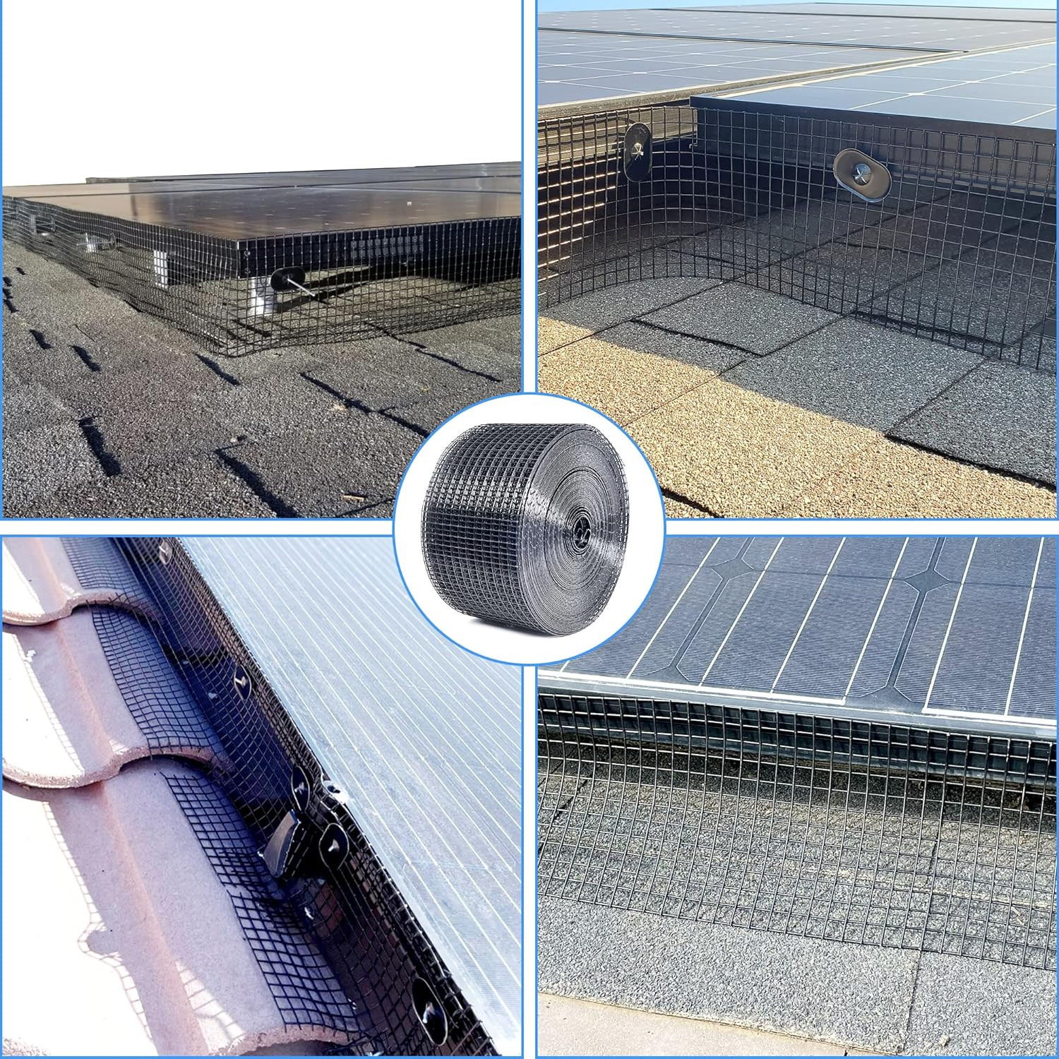 Solar Panel Guard, 6In X 100Ft PVC Coated Critter Guard Roll Kit for Solar Panel