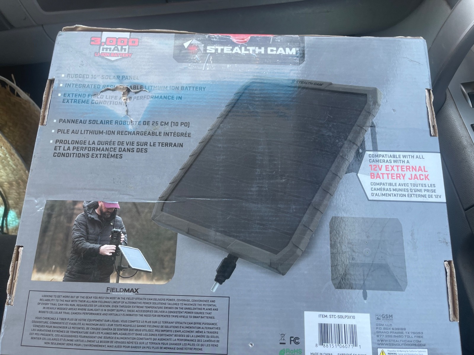 stealth cam solar panel battery pack