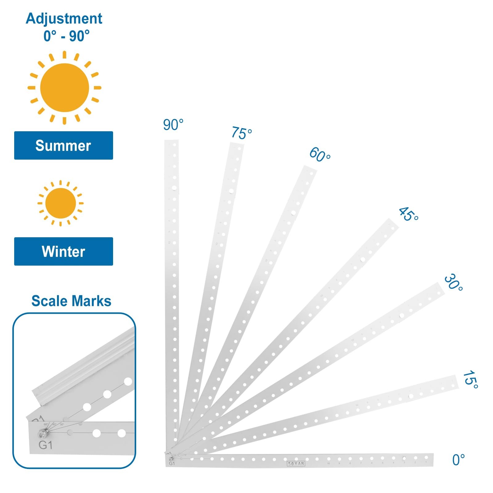 2 Sets 45″ Solar Panel Mount Brackets for 100-400 Watts Solar Panel with Enha…