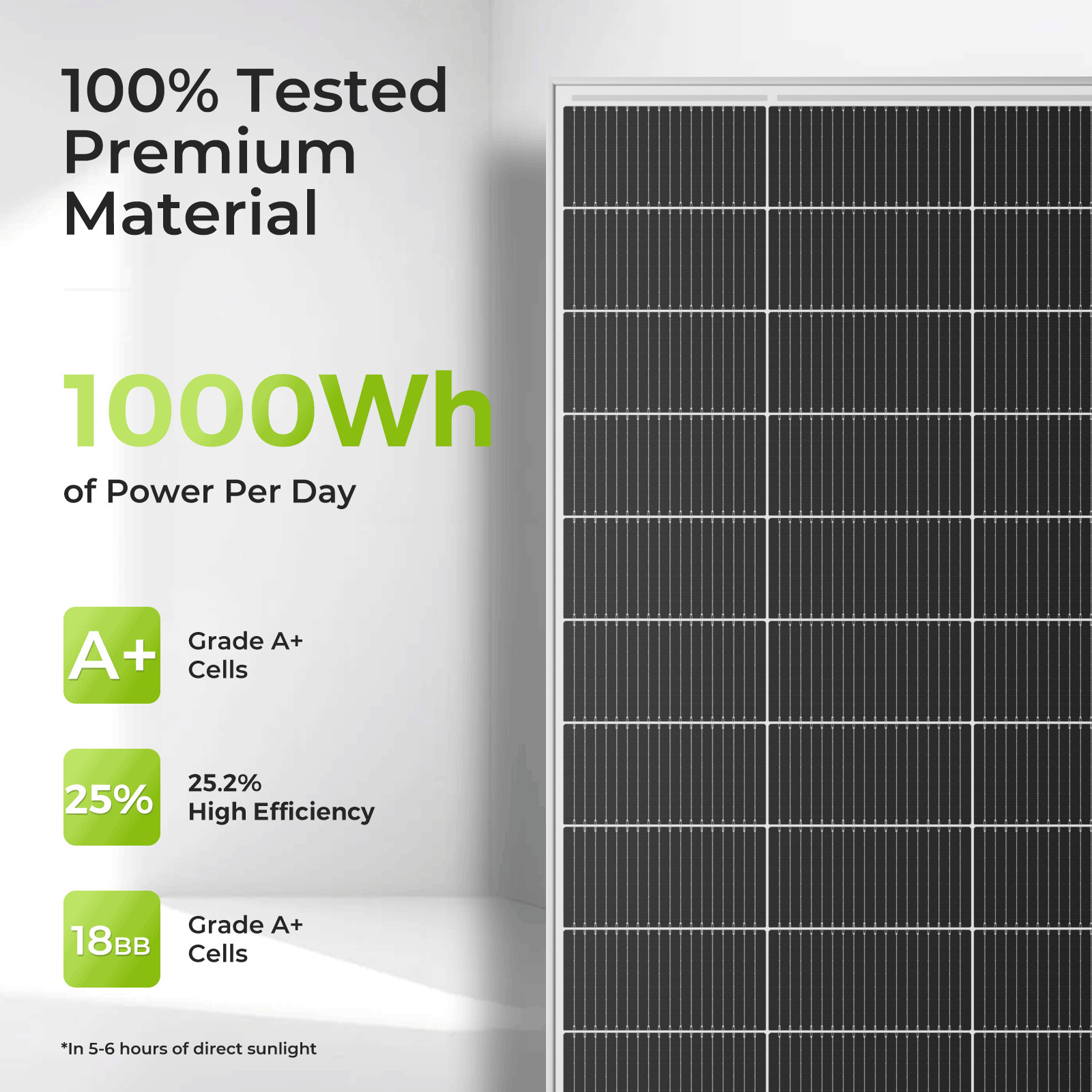 200W-1KW Watt Mono Solar Panel 12V Charging Off-Grid battery power RV Home Boat