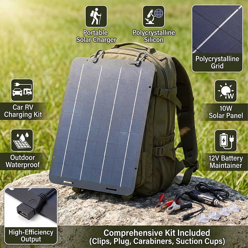 30W Solar Powered Panel Battery Charger for Car Dump Trailer Boat Marine
