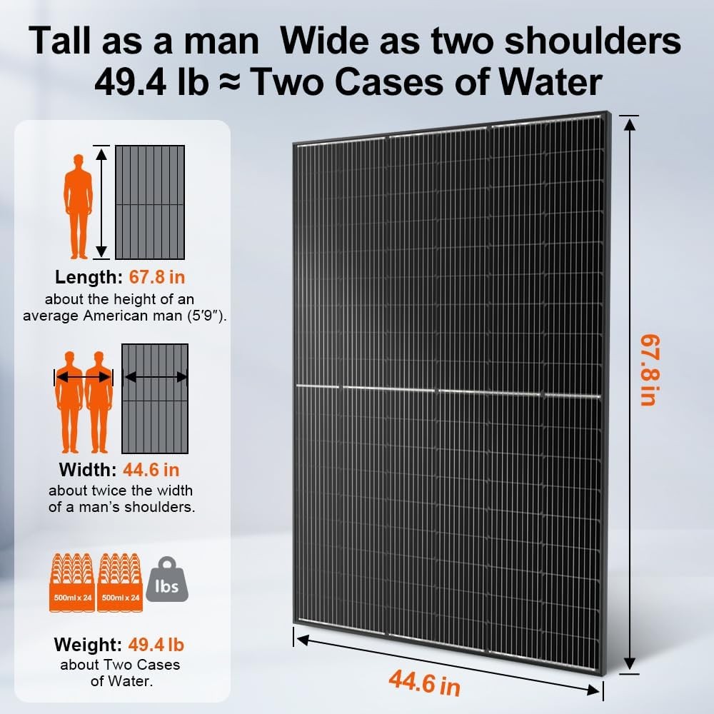 DOKIO 800W Monocrystalline Solar Panel 2x400W 31V Off-Grid