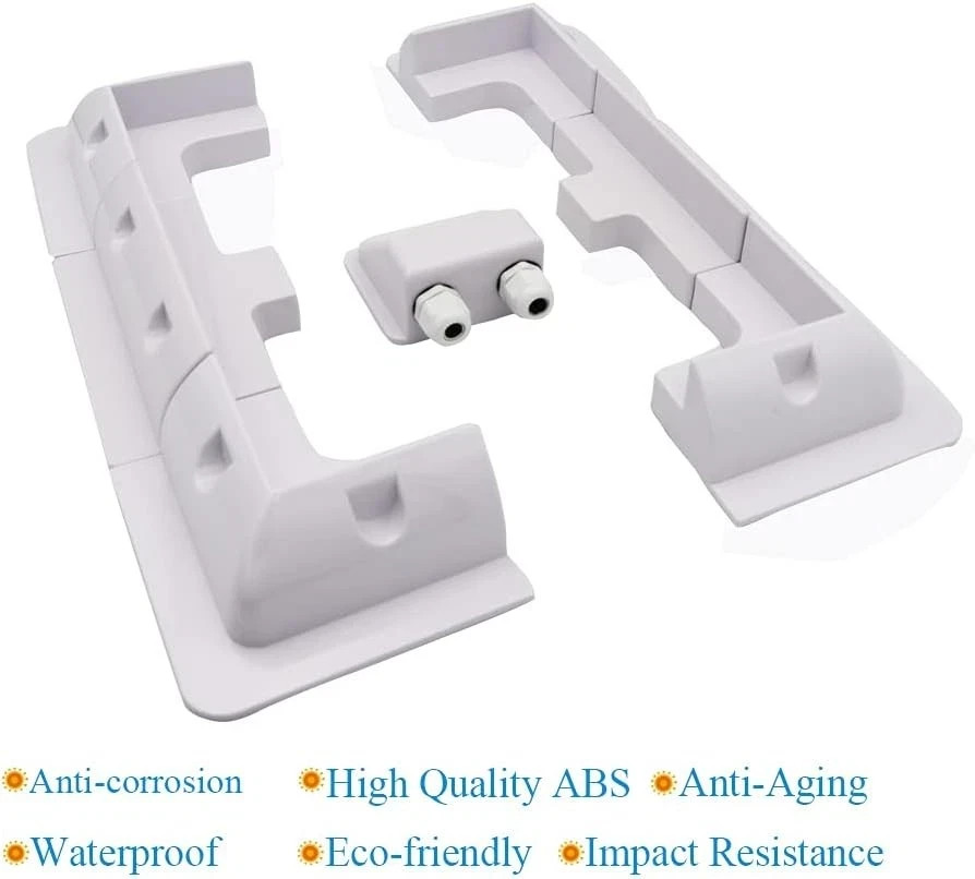 Solar Panel Mounting Brackets ABS Corner Bracket Kit 7PCS, Drill-Free Widely Use