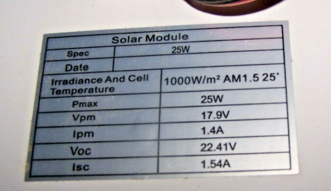 ECO-WORTHY 25 Watt Solar Module w/ Solar Charge Controller & Charging Cables NIB