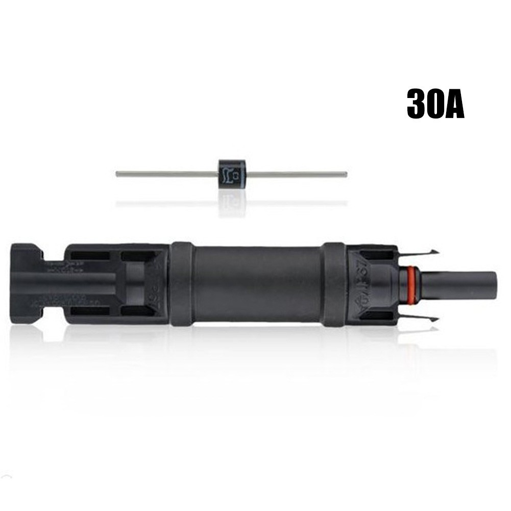 Inline Diode Fuse 20A 30A for 1000VDC Solar Panels IP68 Class II Rated