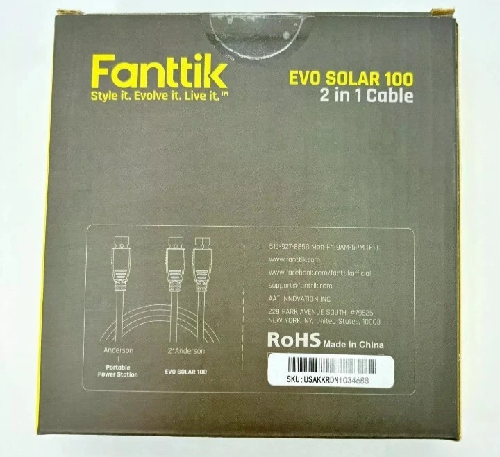 Fanttik EVO Solar 100 2 in 1 Cable New in Box