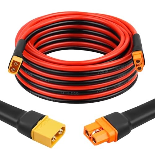 XT60i to XT60 Extension Cable 10AWG XT60i Female to XT60 Male Connector 20FT