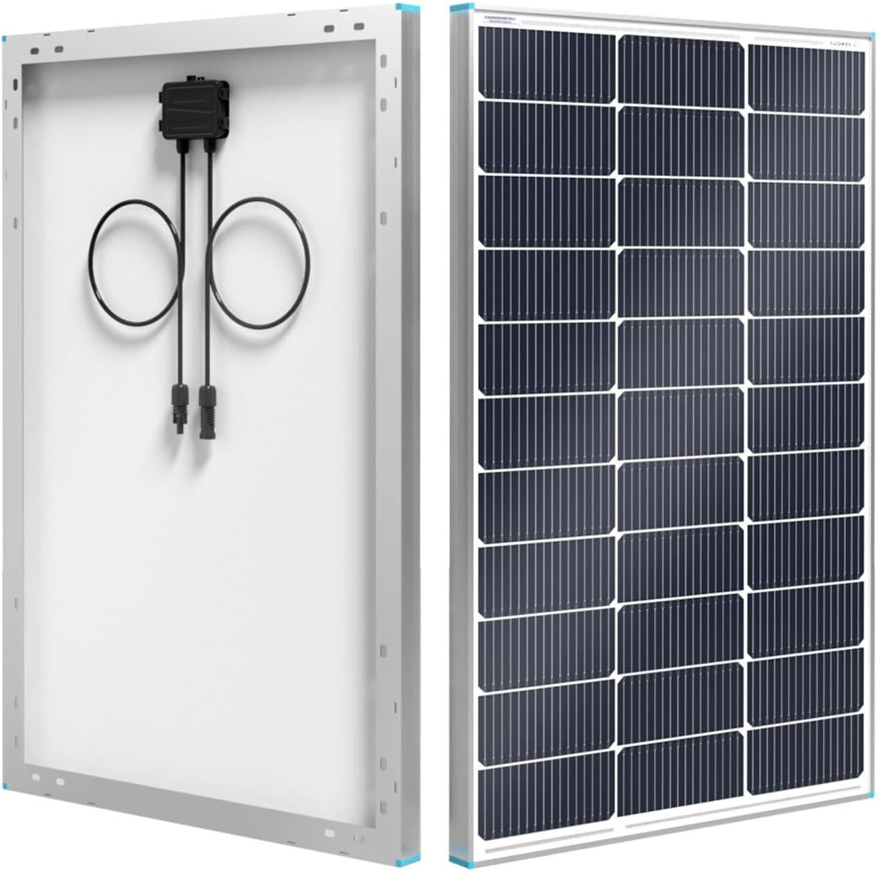100W Solar Panel N-Type 16BB, 12V RV Solar Panel 100 Watt, 25% High Efficiency,