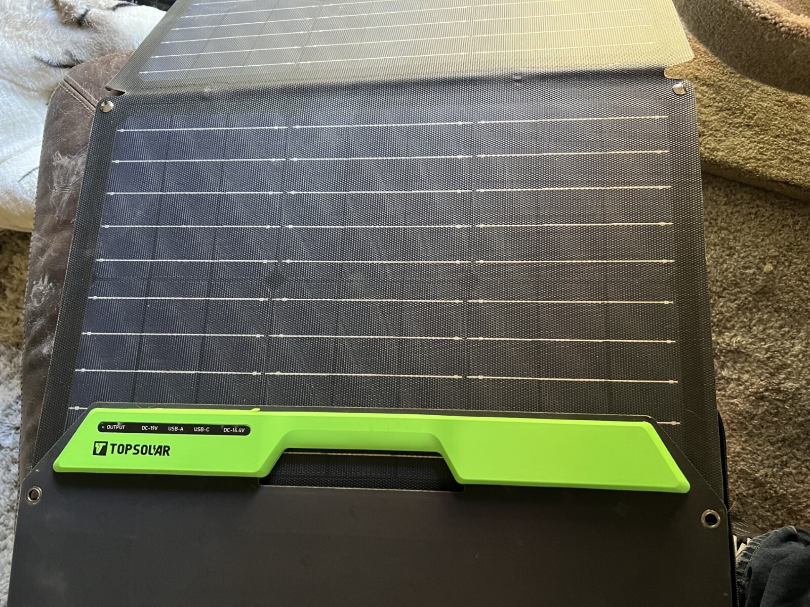 Topsolar 120W Foldable Portable Solar Panel Charger Kits for Portable Power used