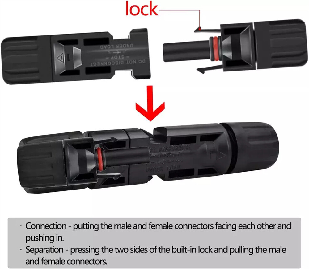 10/20/50/100/200 Pairs Male Female Solar Cable Connectors For DIY Solar Panel US