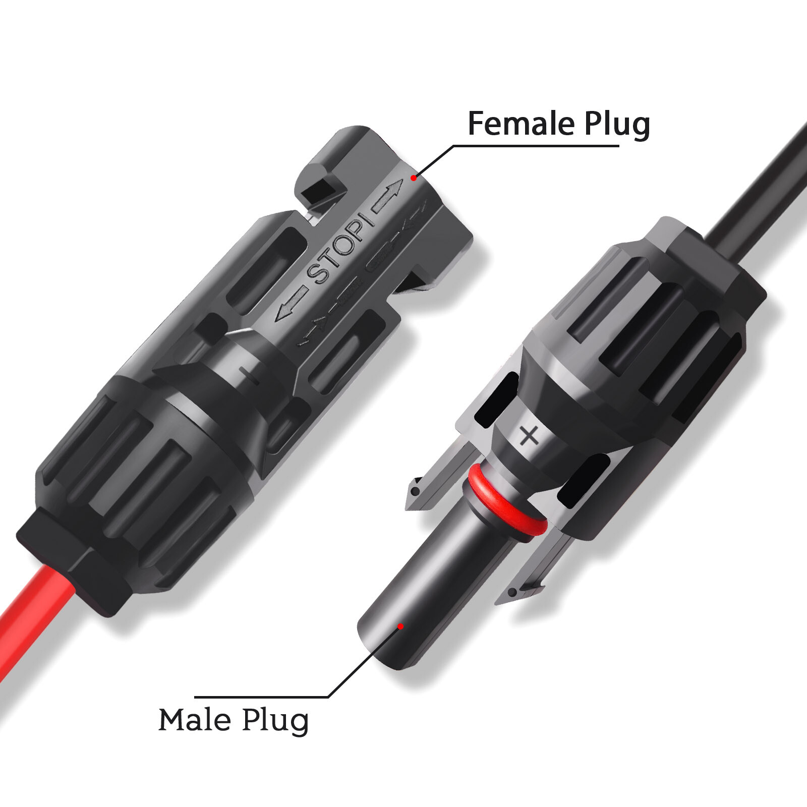 XT60 Adapter to Solar Male Female Connector Extension Charge Cable 3M Wire 12AWG
