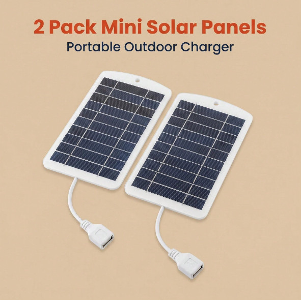 USB Solar Panel Power Bank for Outdoor Camping Hiking Phone Charger