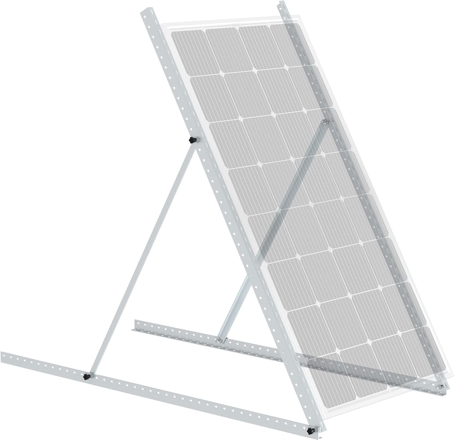 BougeRV 58in Adjustable Solar Panel Tilt Mount Brackets with Foldable Tilt Legs,