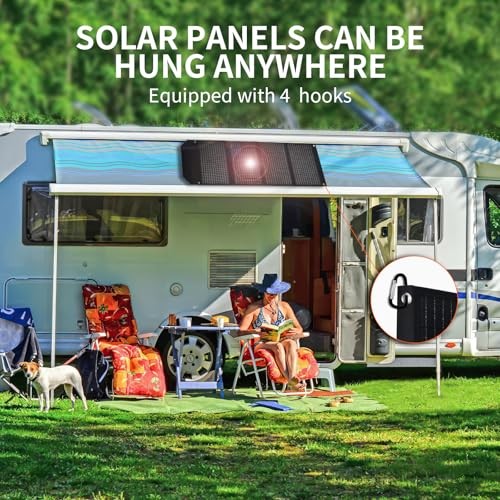 60W Portable Solar Panel,60 Watt Foldable Solar Panels Chargers with QC3.0 USB