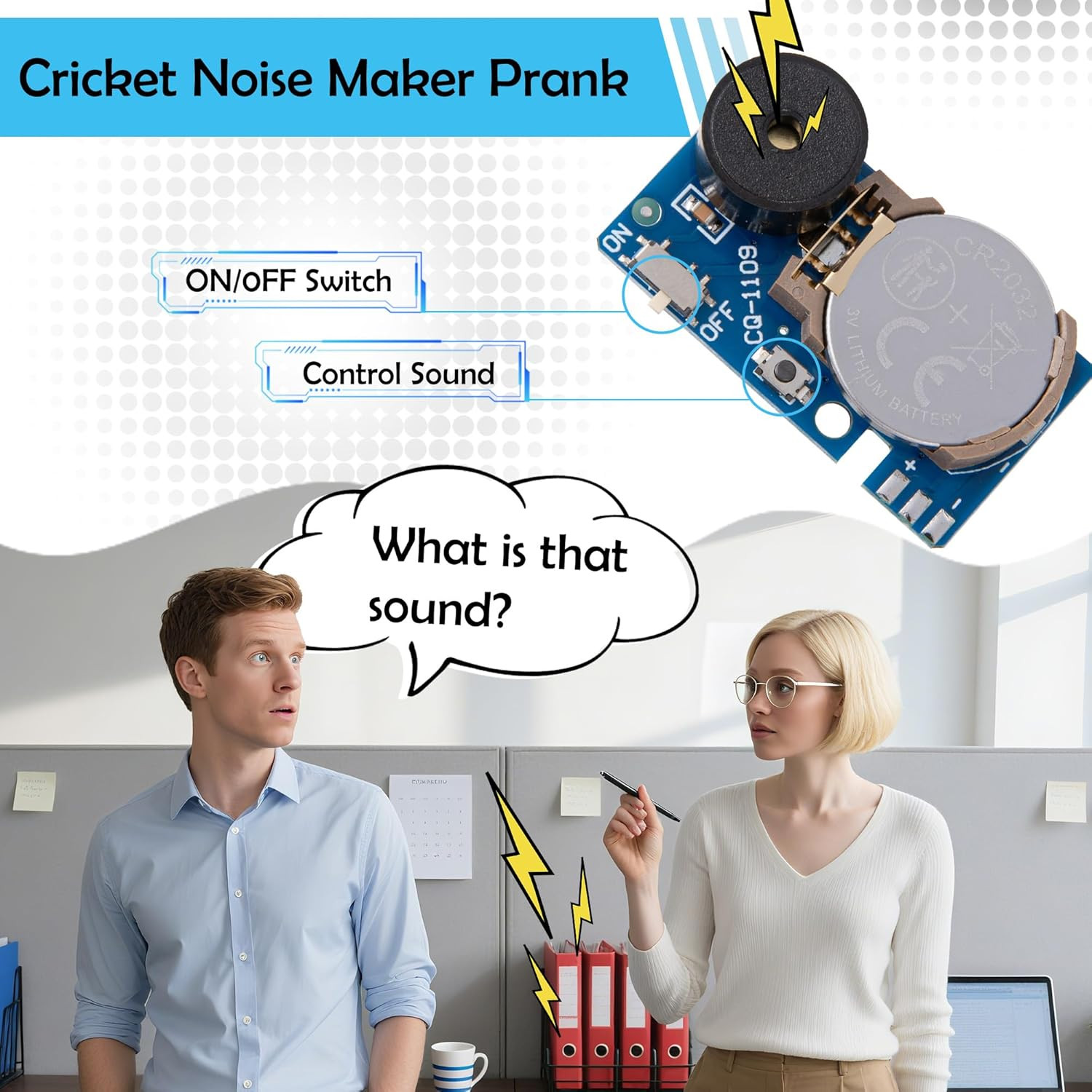 Mini Hidden Cricket Noise Maker Prank – 3 Pack for Home and Office Fun