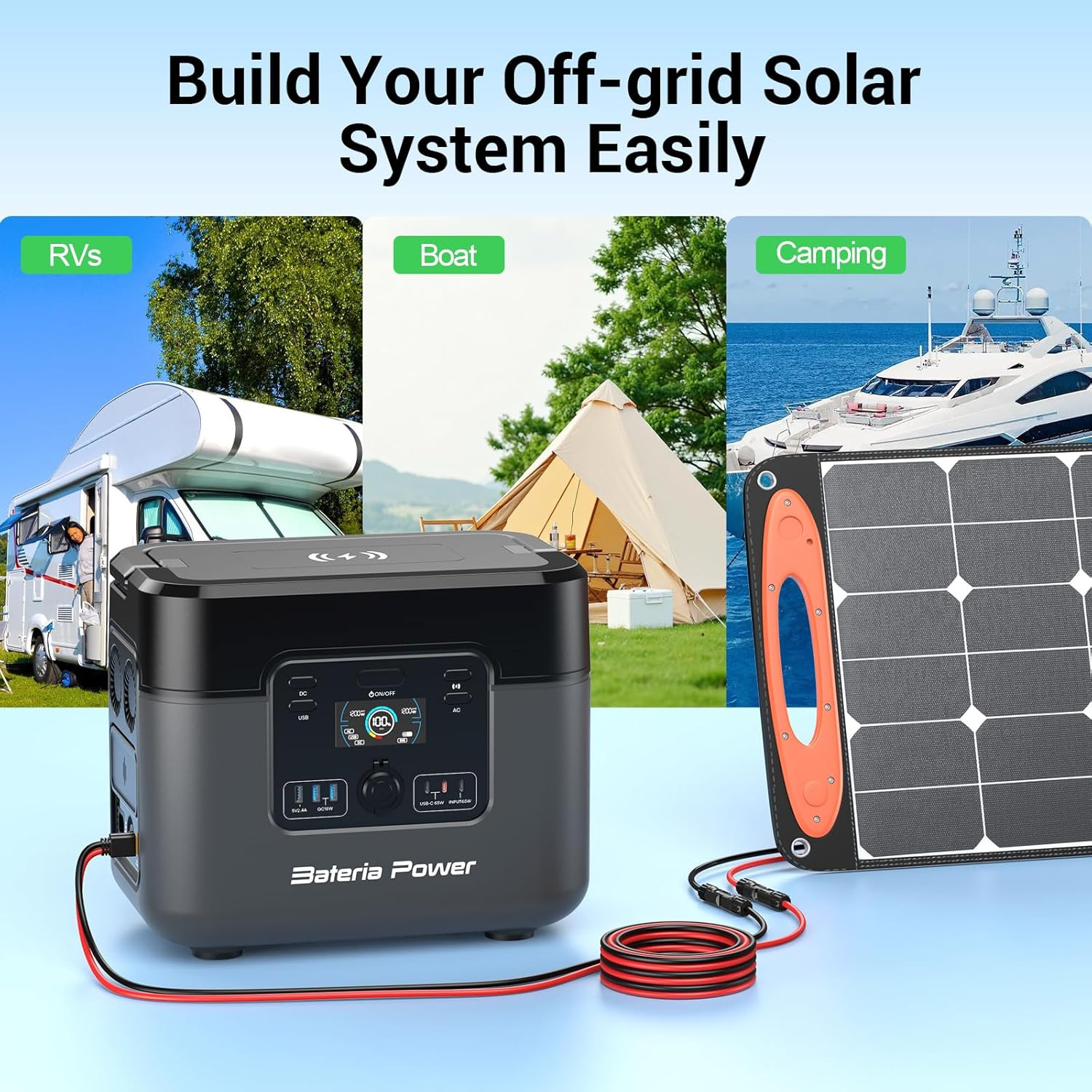 50FT 10AWG Solar Connector to XT60 Adapter Extension Cable, Solar Panel to XT60