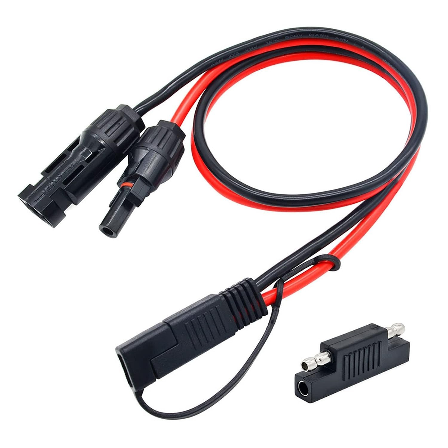 10AWG Solar Panel Connector Cable, SAE to Male & Female Solar Connectors Extensi