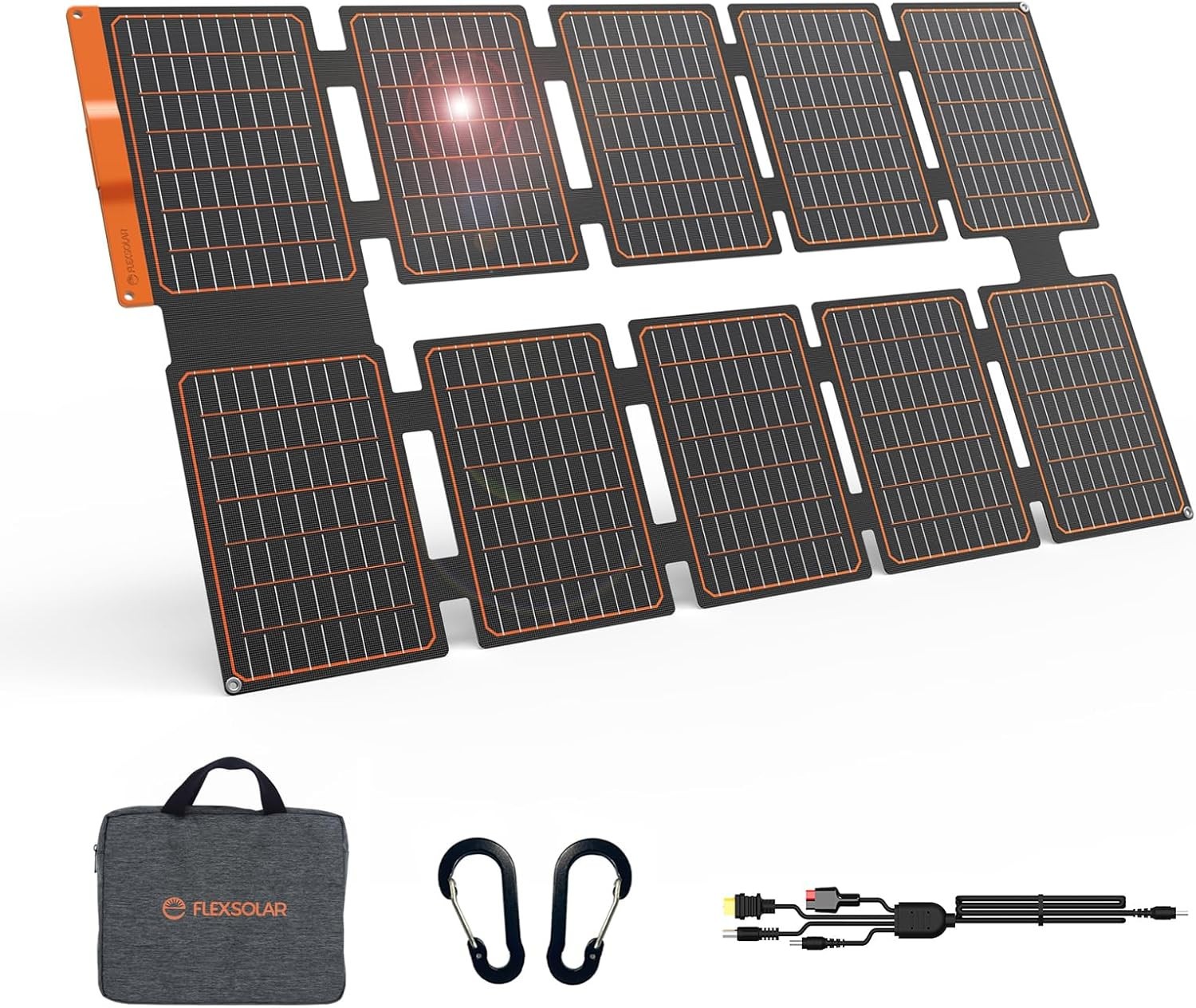 Flexsolar 100W Portable Solar Panels Chargers with PD3.0 USB-C,QC3.0 USB-A …..