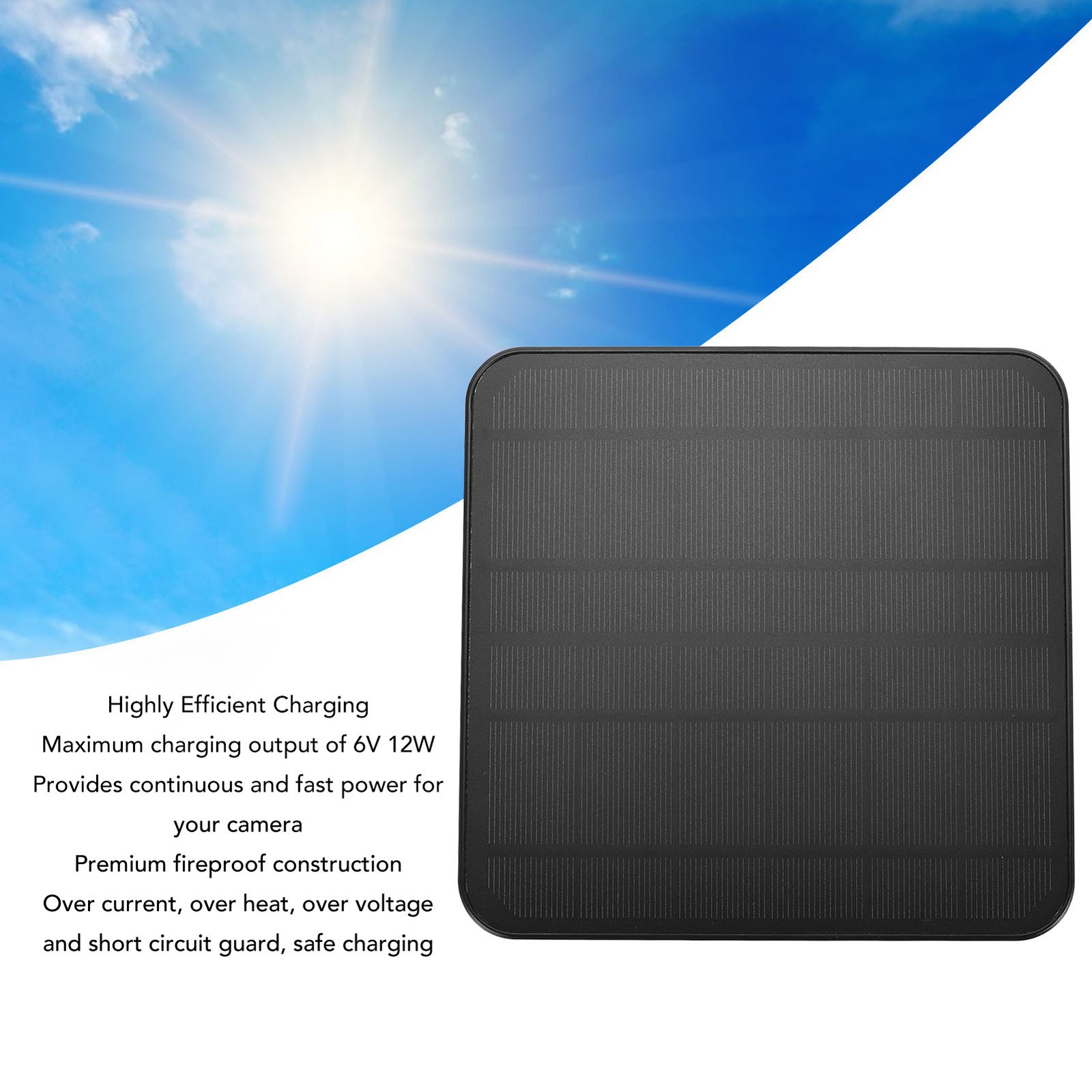 12W Solar Panel Charger IP65 Waterproof Magnetic Charging Security Camera Solar
