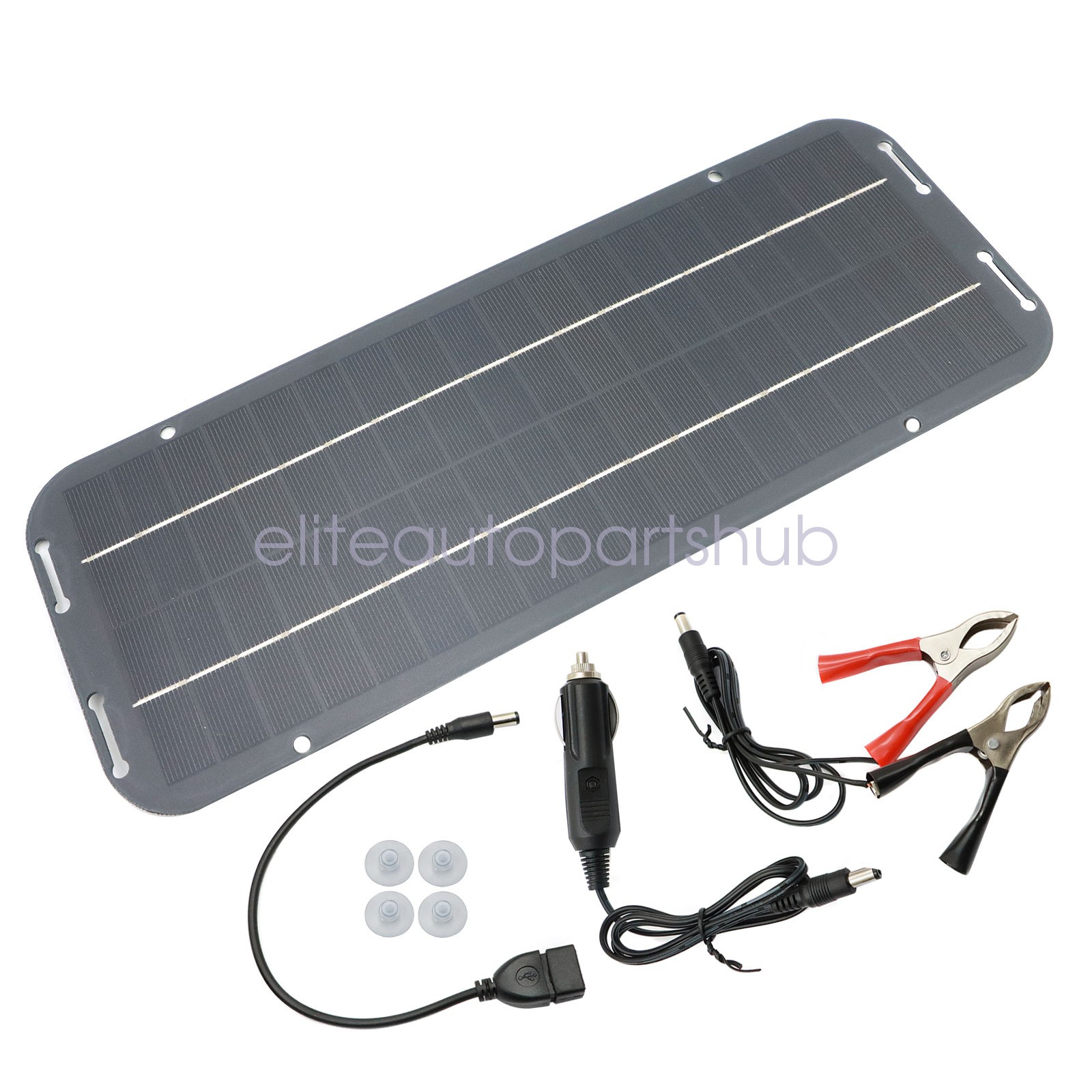 30W Solar Panel 12V Trickle Charger Battery Charger Kit Maintainer Car Boat RV