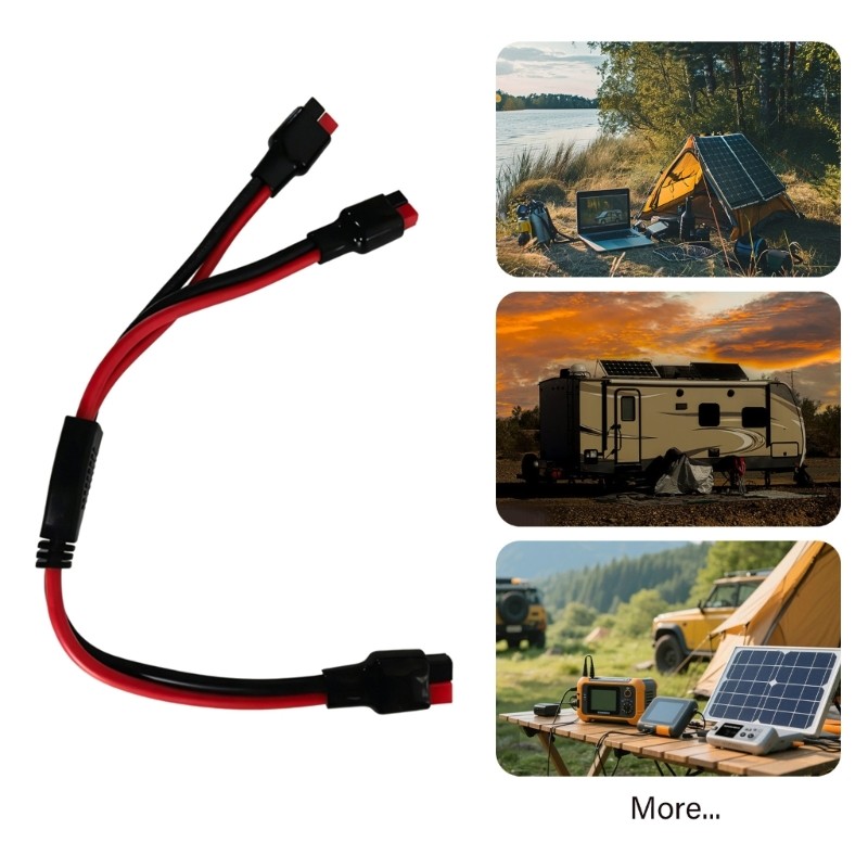30A 1 to 2 Power Splitter Cable 10AWG For Solar Panel Battery Charging Adapter