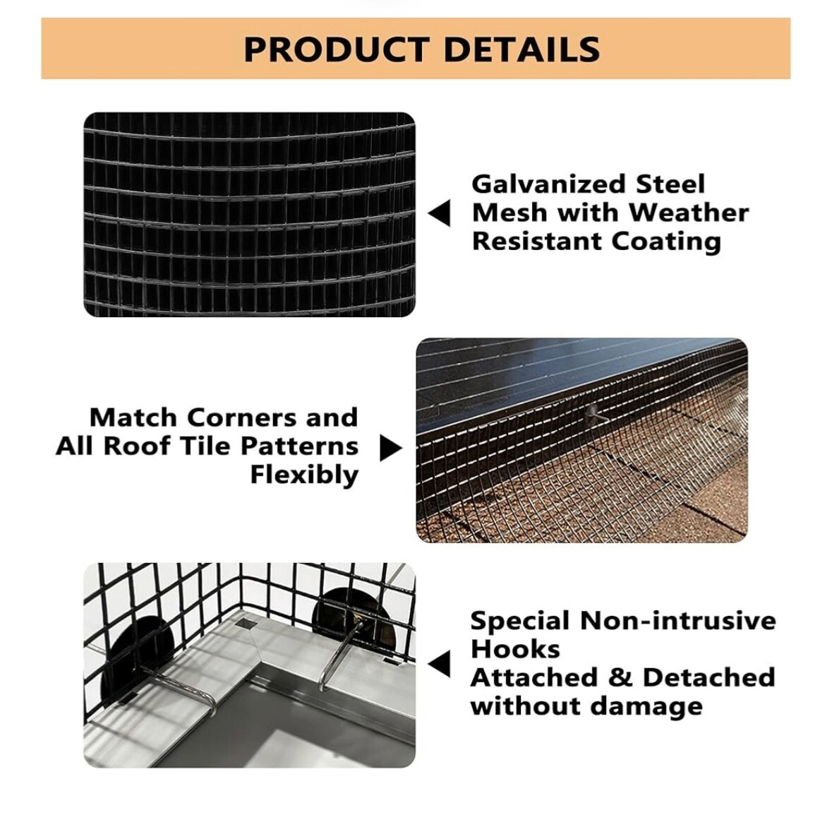 8in x 100ft Solar Panel Bird Guard Mesh Critter Roll Kit 100pcs Fasteners