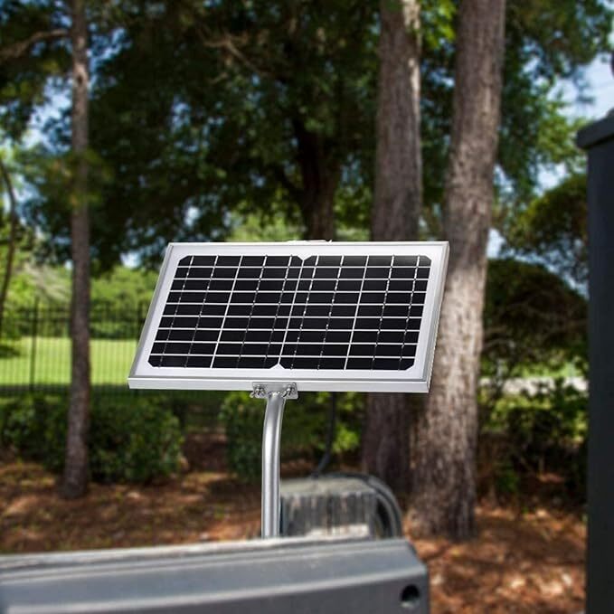 10W Solar Powered Charger Kit for Automatic Gate Opener Electric Fence + Bracket
