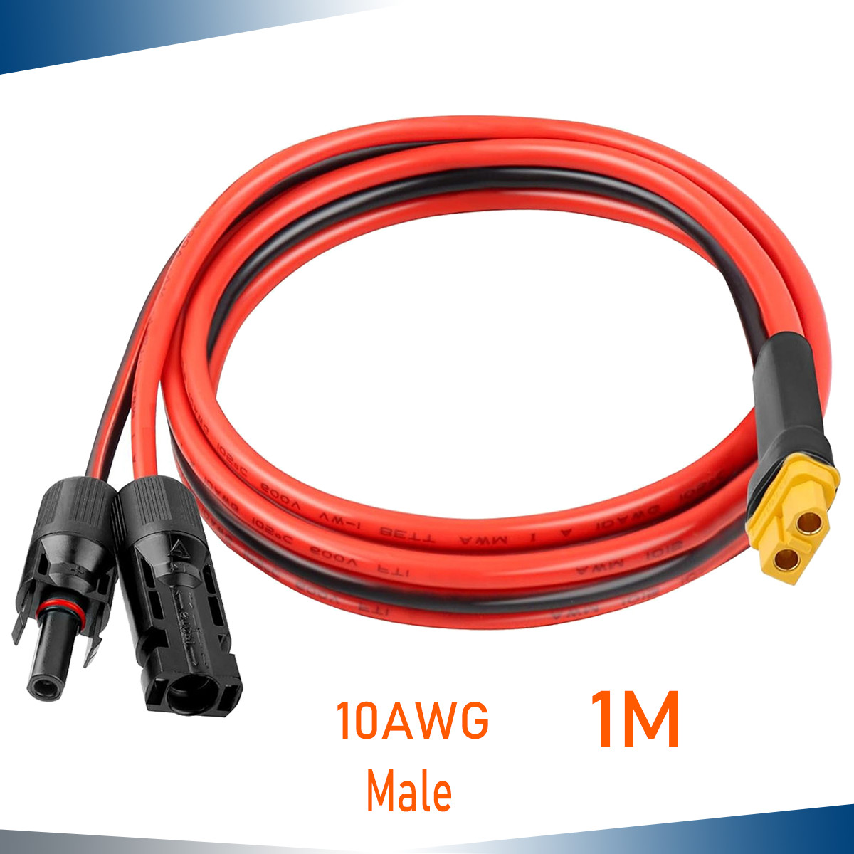 10 AWG XT60 Male Connector Adapter to Solar Extension Cable Battery Cable
